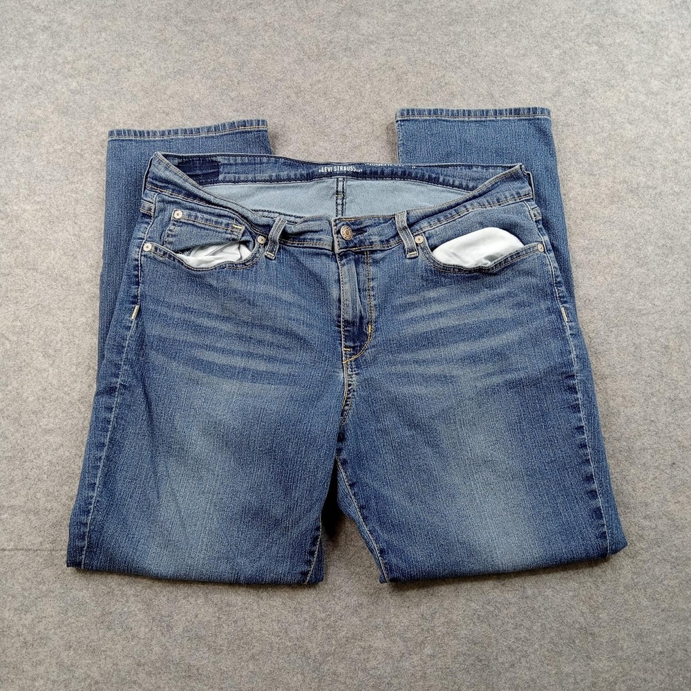 Levis Jeans Mens 34x30 Blue Stretch Denim‎ Strauss Signature Modern Straight